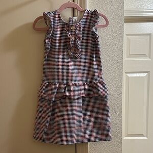 Janie and Jack Red and Blue Checkered Dress